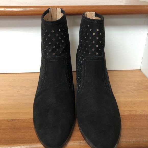 Kaari Blue Karin Ankle Boot Womens Size 9.5 Black Diamond Cut Out NEW - Picture 4 of 10